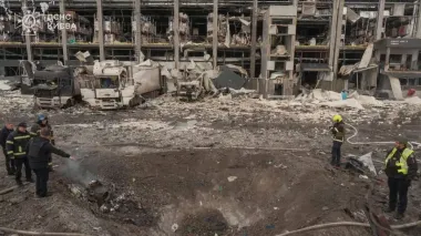 Russian attack destroys Novus logistics center in Kyiv, kills 4 drivers