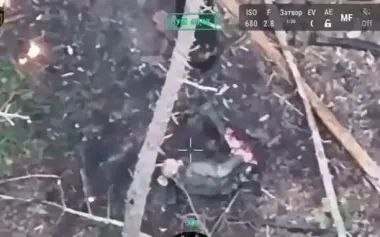 Occupier had his legs torn off right up to his buttocks: combat work by fighters of127th Brigade. VIDEO 18+