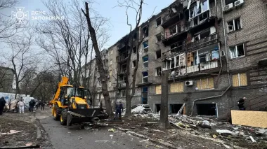 Cleanup finished after massive Russian shelling of Zaporizhia overnight - emergency services