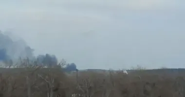 Под Полтавой горит свалка