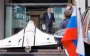 Downed drone was placed in front of Foreign Ministry building in Moldova during Russian ambassador’s visit to deliver note of protest. PHOTO