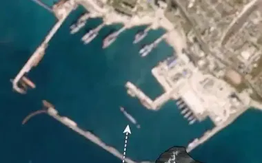 Russian Tapir-class landing ship towed for repairs after SSU drone strike on Novorossiysk. SATELLITE PHOTOS