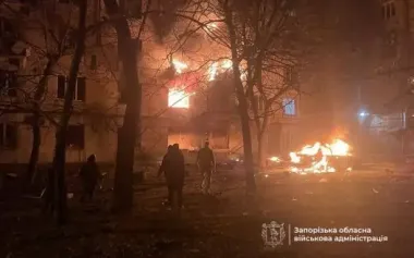 Russian strike on Zaporizhzhia on 25 November: five people hospitalised, one man in serious condition