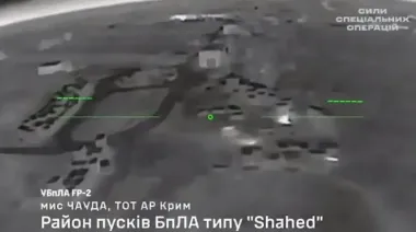 Russian Shahed drone launch site in Crimea struck by Ukrainian Special Operations Forces – video