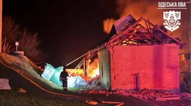 Russians attack energy infrastructure in Odesa Oblast, causing fires – photo