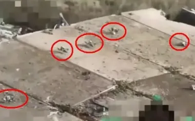 Russian aerial reconnaissance officer stunned by number of Ukrainian sleeper drones on rooftop: "Holy f#ck, there are so many of them hanging there! F#cking hell!". VIDEO