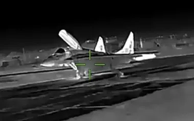 Defence Intelligence of Ukraine destroys Russian MiG-29 fighter jet in occupied Crimea. VIDEO