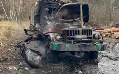 Two men killed after drone strike on truck in Izium, Kharkiv region. PHOTO