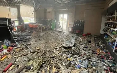 Russians attack Nikopol district: homes, sports and education facilities, filling stations and power lines damaged. PHOTOS