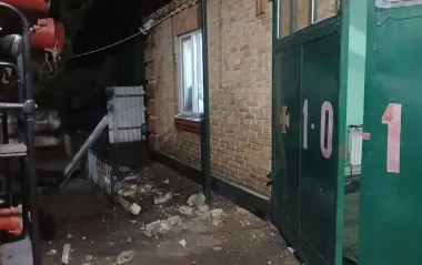 Россияне дроном атаковали пожарную часть в Запорожской области (фото)