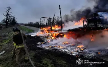 Enemy struck three districts of Dnipropetrovsk region: one man killed, others wounded (updated). PHOTOS