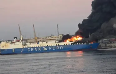 Russia attacked the port of Odessa with ballistic missiles — a foreign ship is on fire