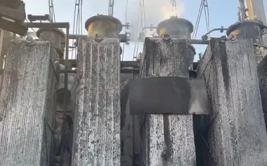 One of DTEK’s substations after enemy’s night attack on energy infrastructure of Odesa region. VIDEO