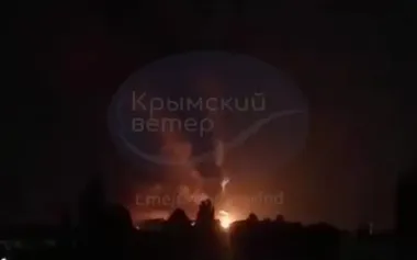 Explosions rock occupied Crimea: drone attack reported, oil depot on fire. VIDEO