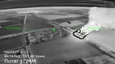 Ukraine's special forces hit Russian fuel train and oil depot in Crimea – video