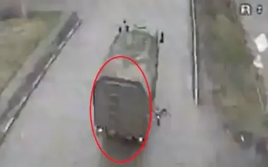 Soldiers of 58th Separate Mechanized Brigade hit Russian EW station 15 km behind front line. VIDEO